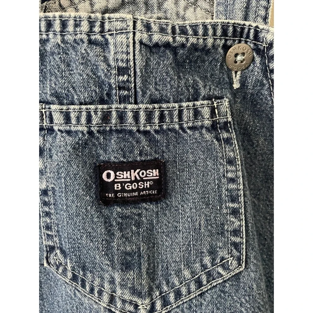 Vintage Oshkosh B'gosh Girls Small‎ 6 Skirtall Denim Blue Overall Dress